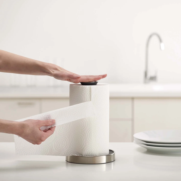 Push&Tear Kitchen Roll Holder with Locking Mechanism