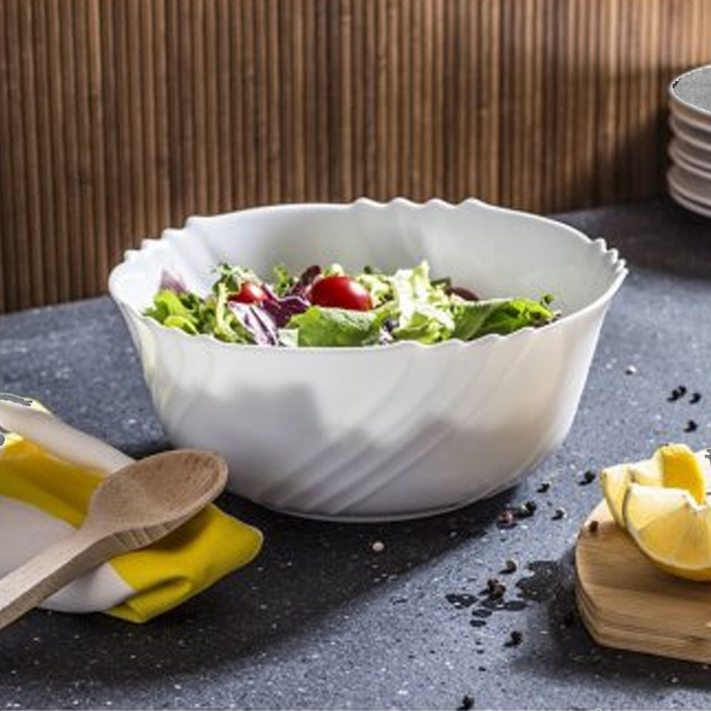 Ebro Salad Bowl 23cm Opal Glass