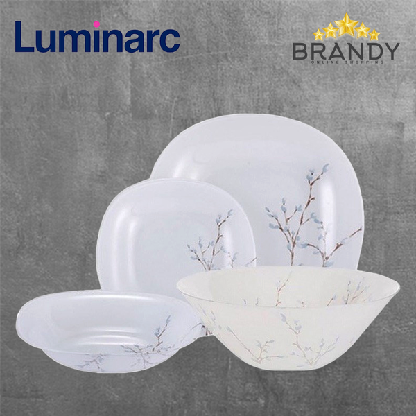 Hana White Dinner Set 19pcs with Elegant Floral Design