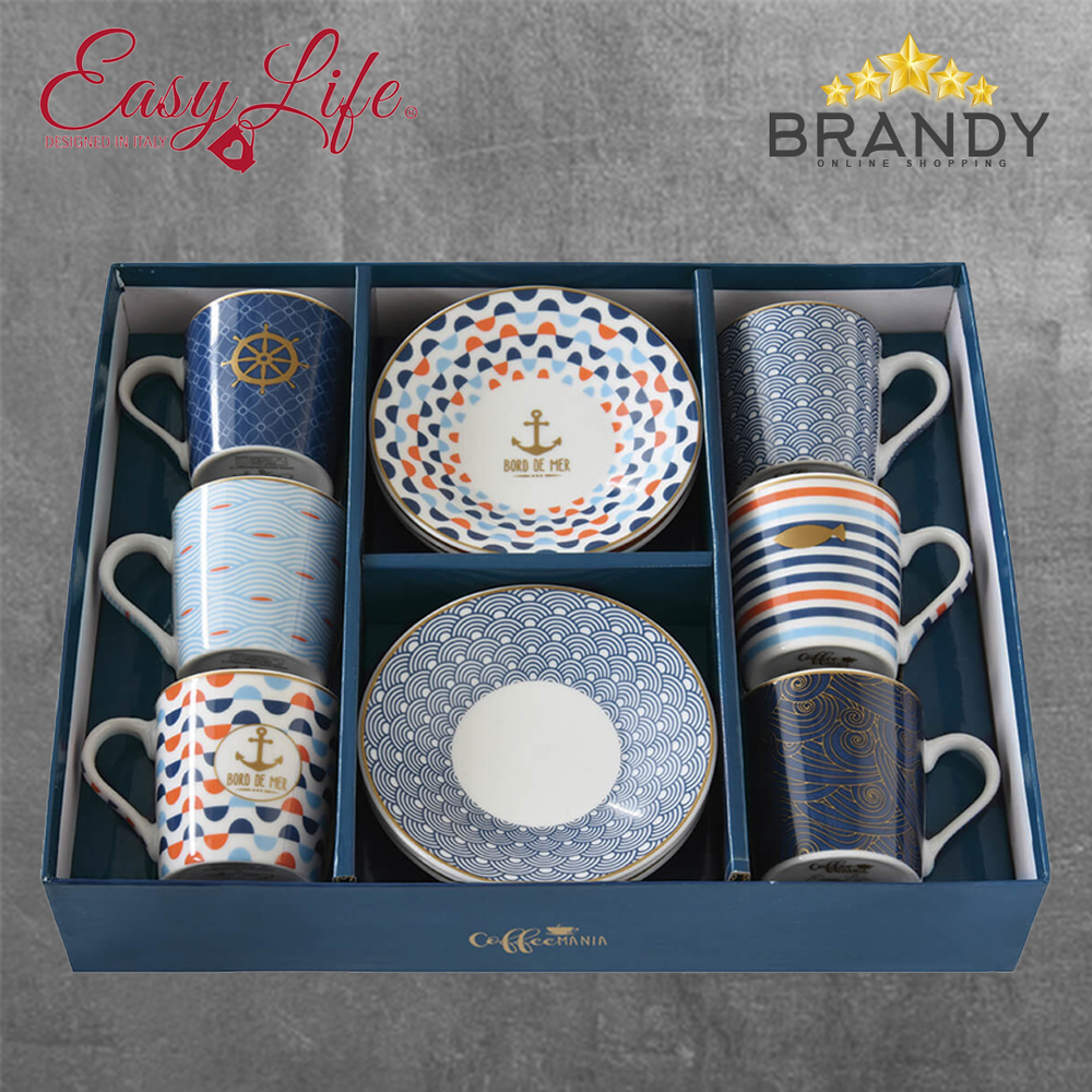 Bord De Mer Coffee Cups Set 6pcs