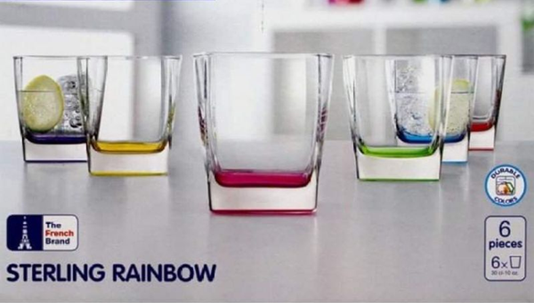 Sterling Colored Short Cups Set 6pcs