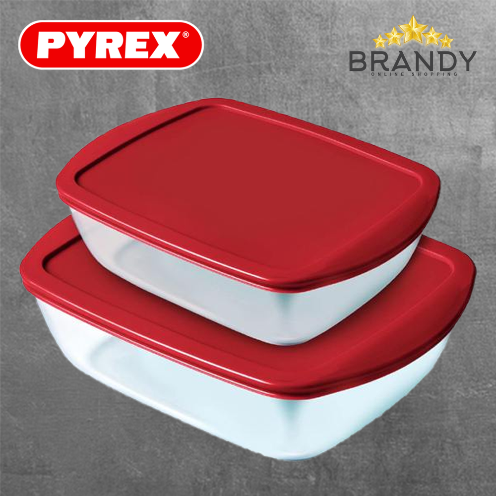 Cook & Store Set 2 Containers With Red Lid