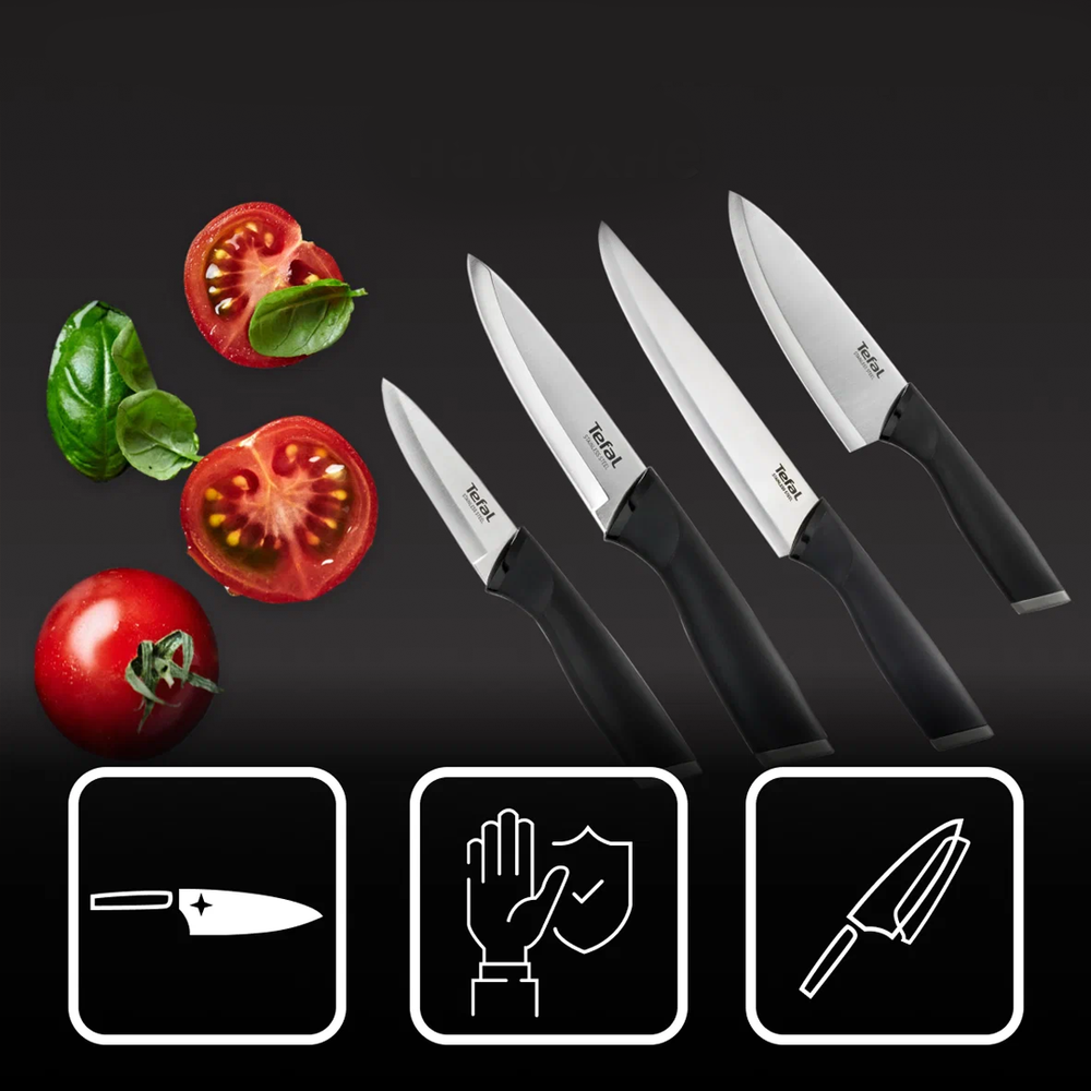 Comfort Set 4 Knives With Cover, Stainless Steel Blades, Ergonomic Handles
