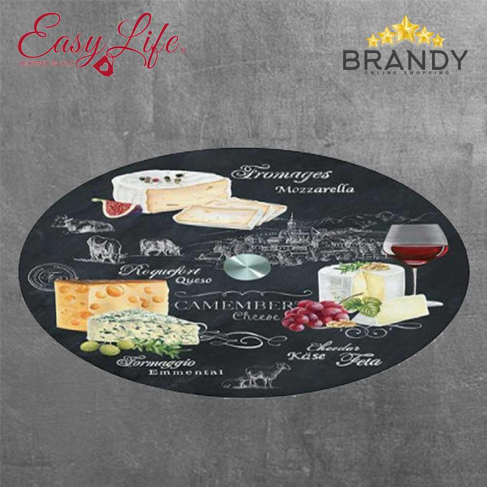 World Of Cheese Rotating Glass Cheese Board