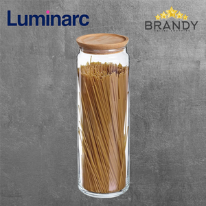 Pure Jar Wood Glass Food Container 2 Liters
