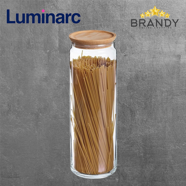 Pure Jar Wood Glass Food Container 2 Liters