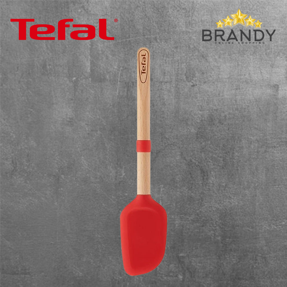 Ingenio Wood Silicone Spatula with Red Ring