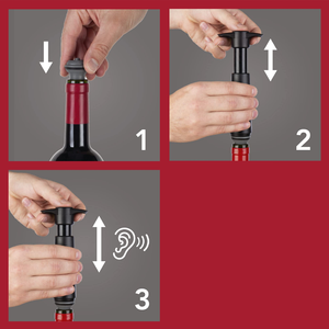 Wine Saver Black with 1 Stopper