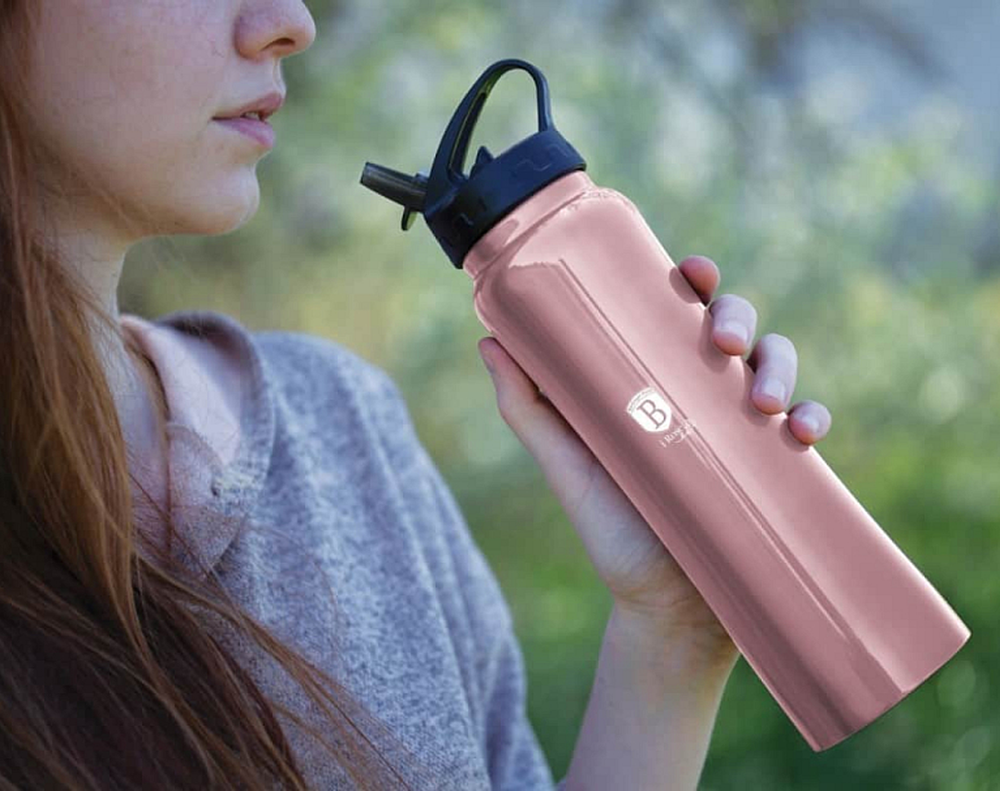 Sport Bottle Pink 500ml Stainless Steel Leakproof Hydration Flask