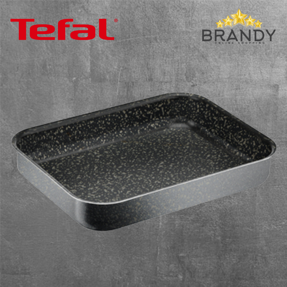 Tefal Black Stone Rectangular Tray with Non-Stick Coating