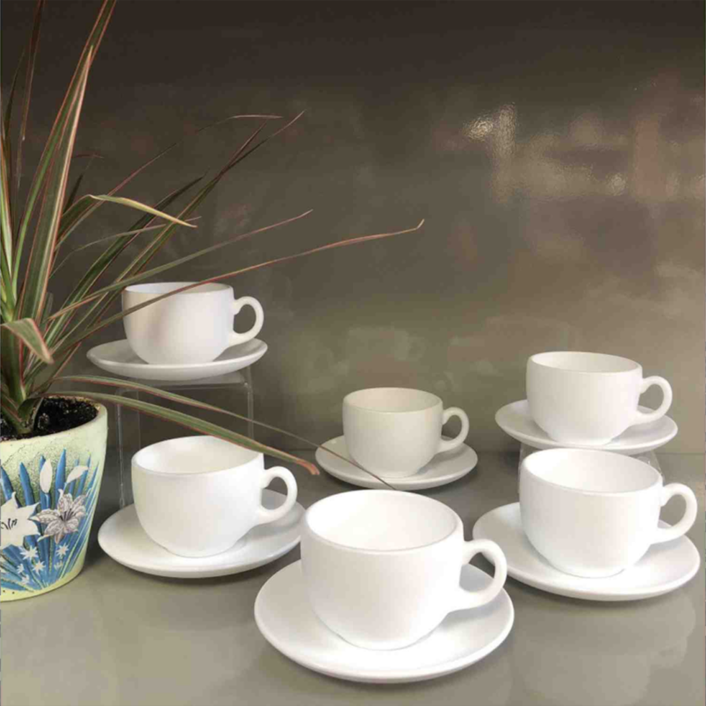 Essence Set 6 Coffee Cups - Glass, Microwave & Dishwasher Safe