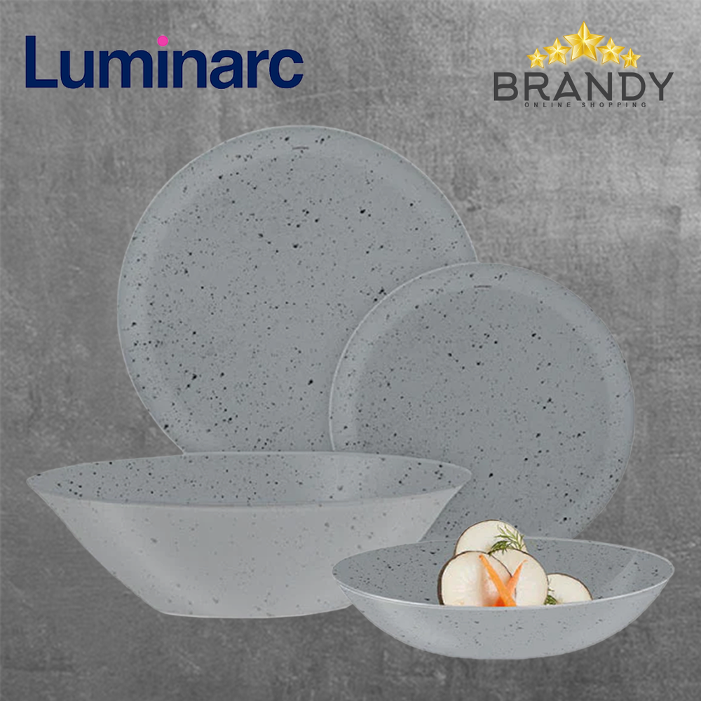 Ingmar Grey Dinner Set 19pcs Glass Tableware