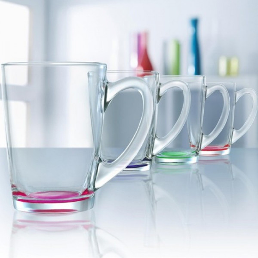 New Morning Rainbow Mug Set 6pcs, 320ml Opal Glass
