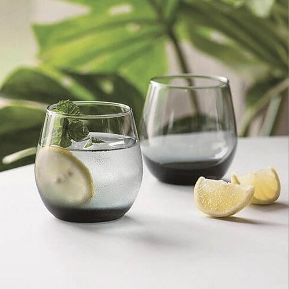 Maine Grey Short Cups Set 6pcs, 32cl Glass Drinkware