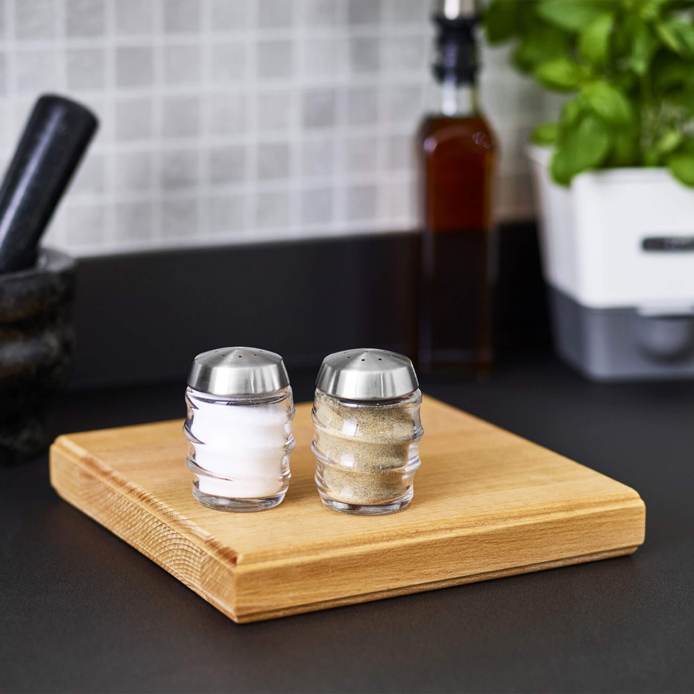 Bray Salt & Pepper Shakers Set 2pcs Stainless Steel Acrylic Modern Kitchen