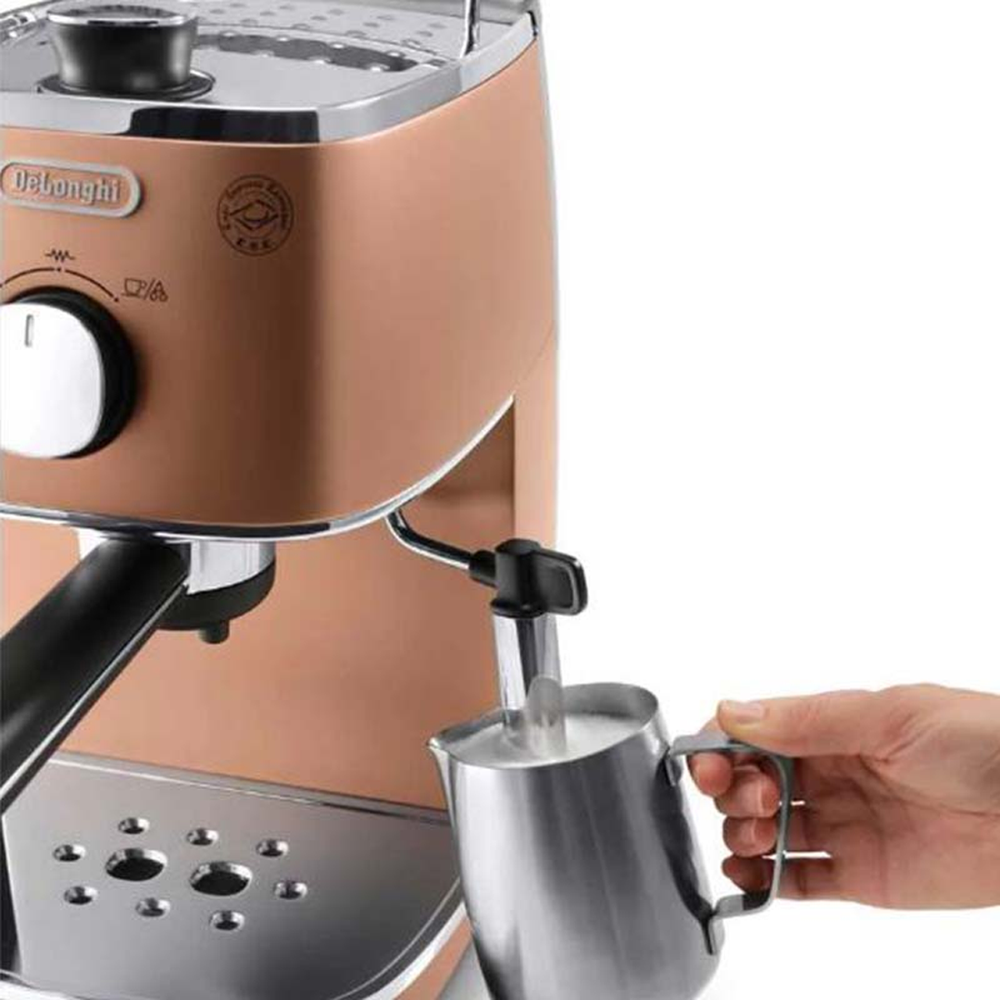 Distinta Espresso Maker Copper ECI341CP Manual Coffee Machine 15-Bar Pump