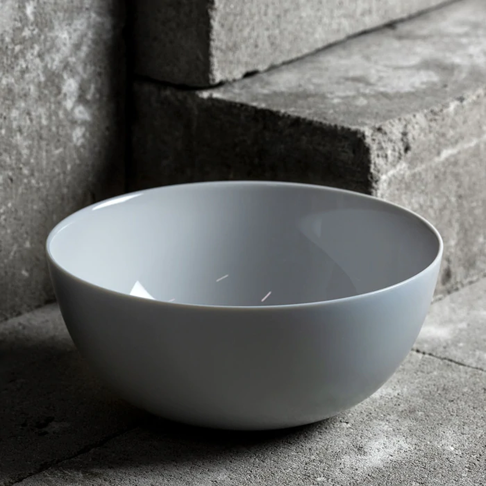 Diwali Grey Salad Bowl 21cm - Opal Glass