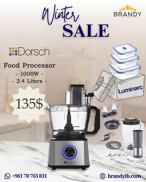 Food Processor 2.4L FP-78 + Free Luminarc 3 Glass Containers