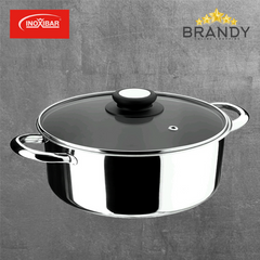 Inoxibar Forma Acero Low Casserole 24 cm Stainless Steel Sauteuse 2.5 L