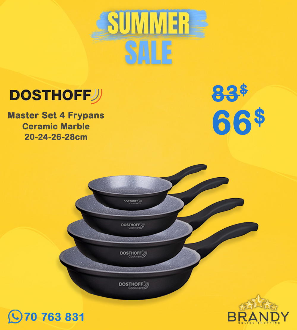 Dosthoff Master Granite Frypans Set 4-Piece 20/24/26/28 cm
