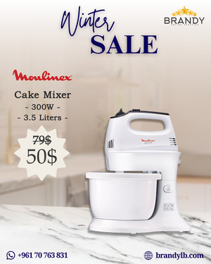 Moulinex Cake Mixer HM311127 with 5 Speeds and 3.5L Capacity