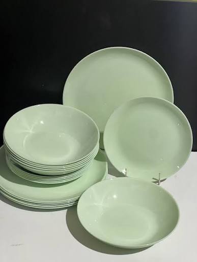 Luminarc Diwali Paradise Green 18-Piece Opal Glass Dinner Set V6215