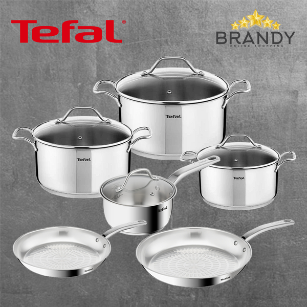 Tefal Intuition 10-Piece Stainless Steel Cookware Set Induction