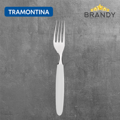 Tramontina Ipanema White Dinner Forks Set 12pcs Stainless Steel