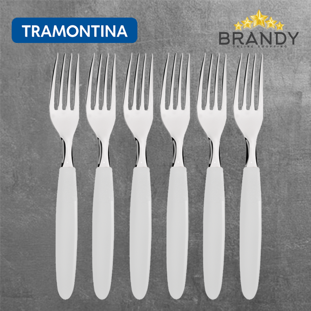 Ipanema White Dinner Forks Set 12pcs Stainless Steel