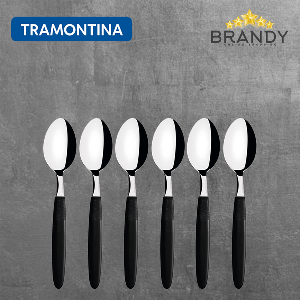 Ipanema Black Dessert Spoons Set 12pcs Stainless Steel