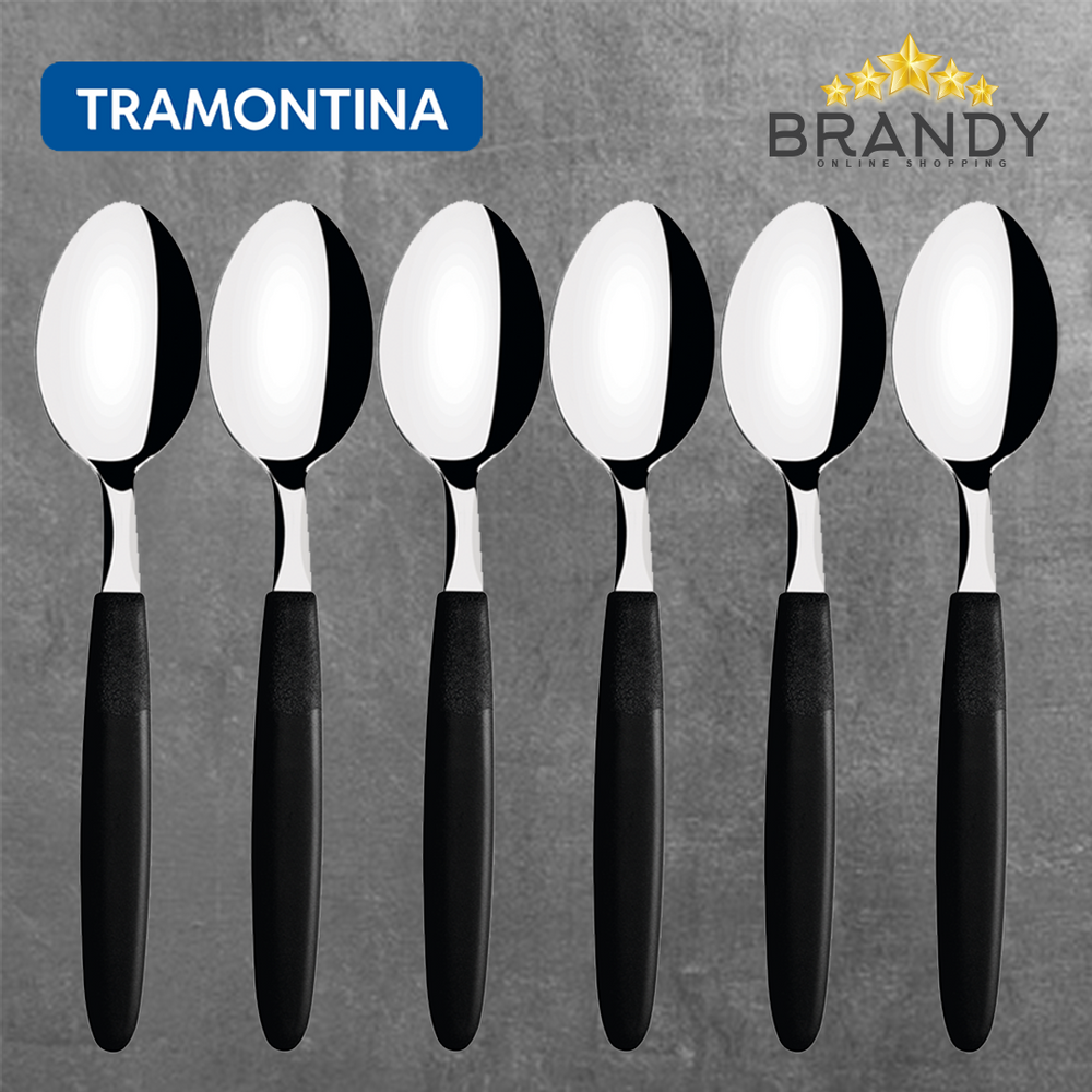 Ipanema Black Dinner Spoons Set 12pcs Stainless Steel
