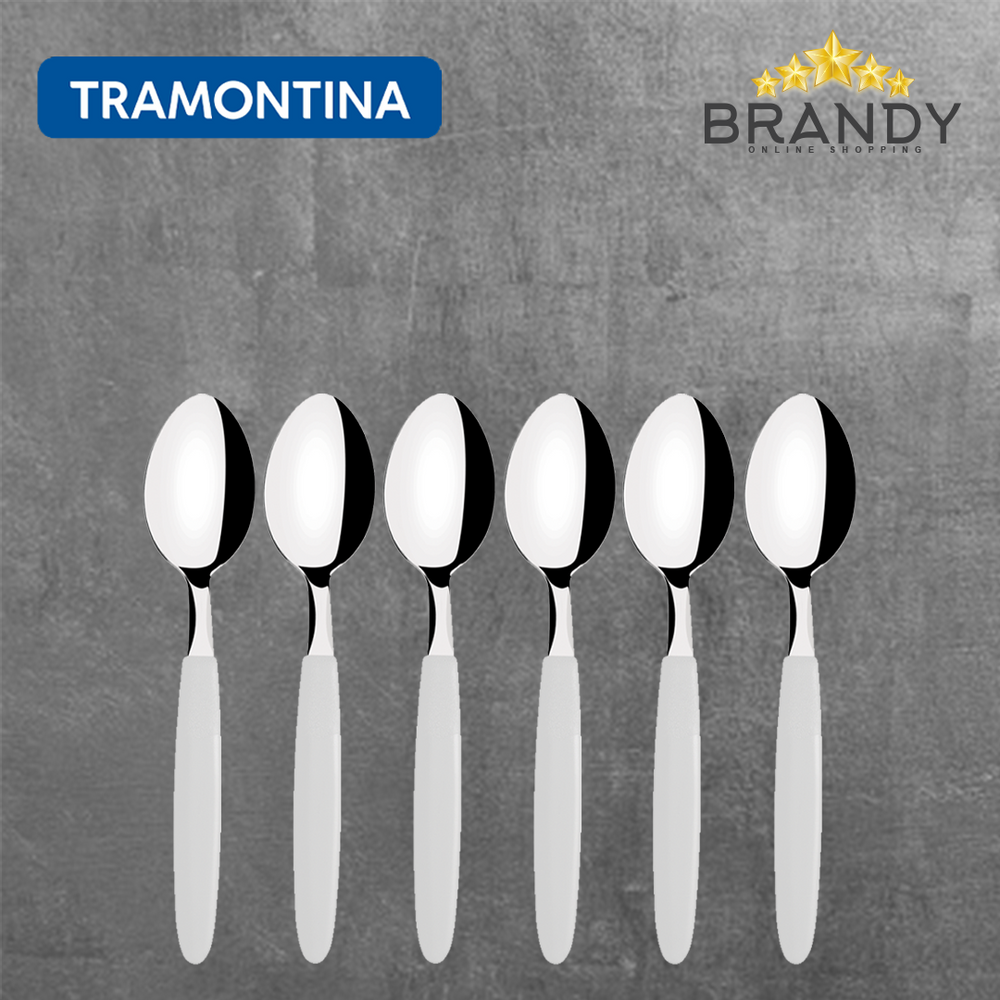 Ipanema White Dessert Spoons Set 12pcs Stainless Steel