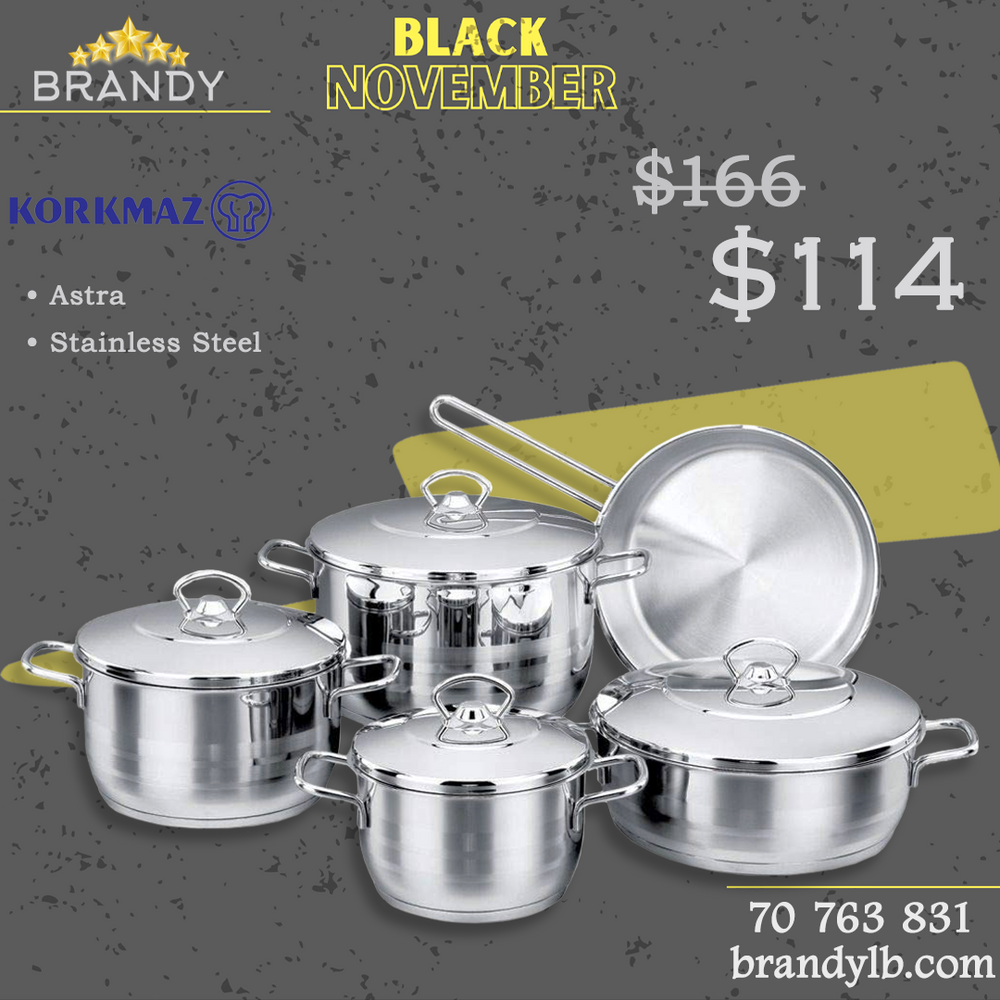 Astra Cookware Set 5pcs Stainless Steel
