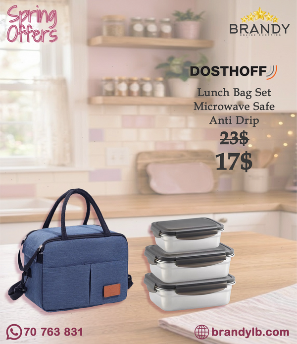 Dosthoff Lunch Bag Set 20.5x15.5x18.5cm XF1254-3