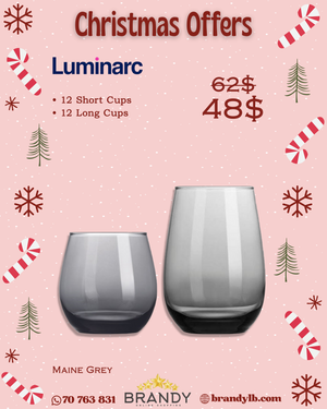 Maine Grey Drink Set 24pcs Glassware