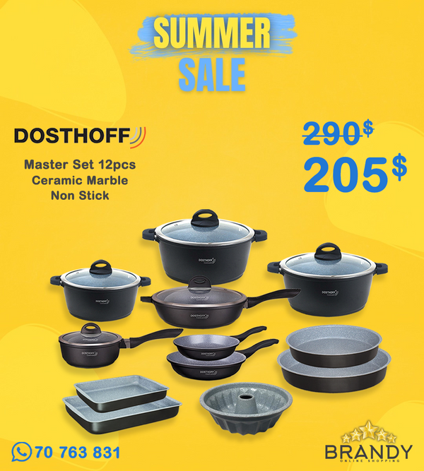 Dosthoff Master 12pcs Marble Cookware Set Nonstick Oven Safe