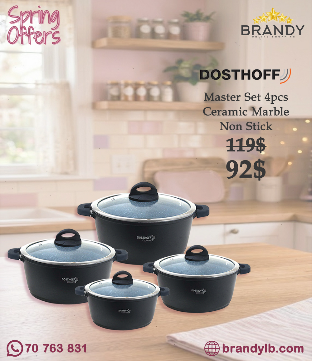 Dosthoff Master Granite Cookware Set 4-Piece Ceramic Non Stick