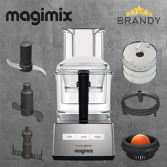 Magimix 5200XL Food Processor 3.6L Chrome 1100W MX5200CHXL