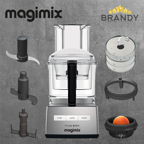 Magimix 5200XL Food Processor 3.6L Chrome 1100W MX5200CHXL