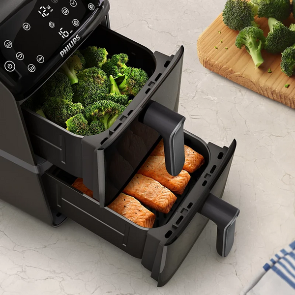 Philips 4000 Series Stacked Dual Basket Airfryer 10 Liters (5+5) NA460