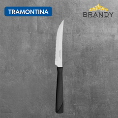 Tramontina New Kolor 12-Piece Steak Knife Set Black Stainless Blades
