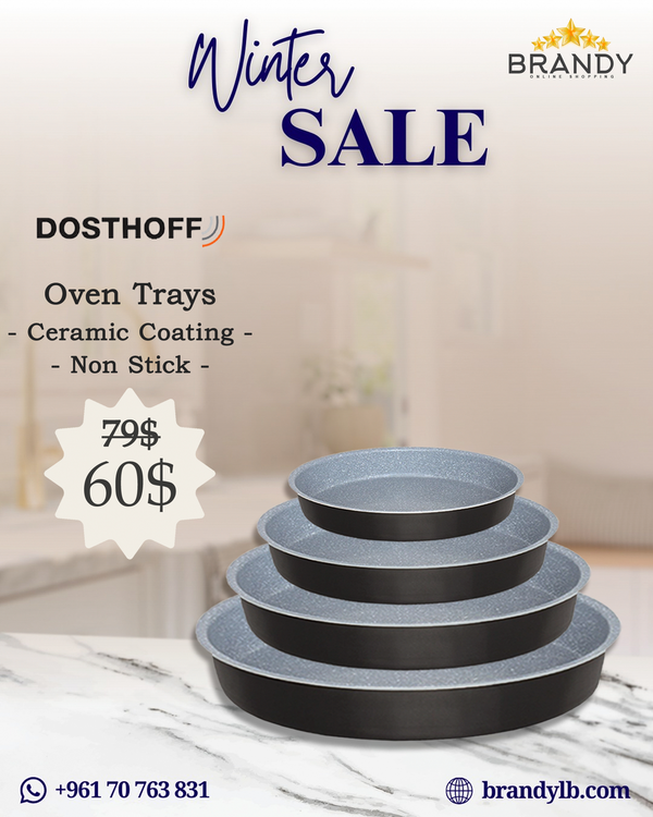 Granite Round Oven Tray Set 4pcs