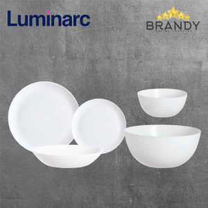 Pampille White Dinner Set 44pcs Opal Glass