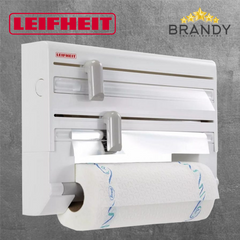 Leifheit Parat Wall-Mounted Roll Holder with Cutter & Storage