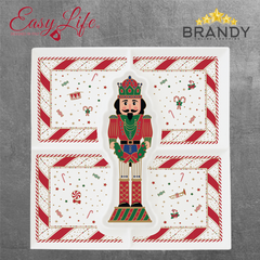 Easy Life Nutcracker Twist Appetizer Plate Porcelain 25 x 25 cm