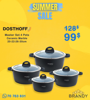 Dosthoff Master Granite Cookware Set 4-Piece Ceramic Non Stick