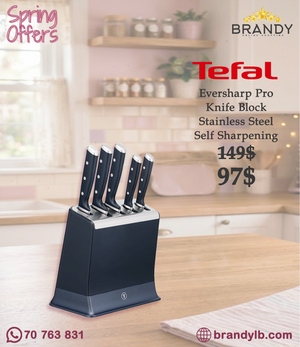 Tefal EverSharp Pro Self-Sharpening Knife Block 6-Piece Midnight Blue