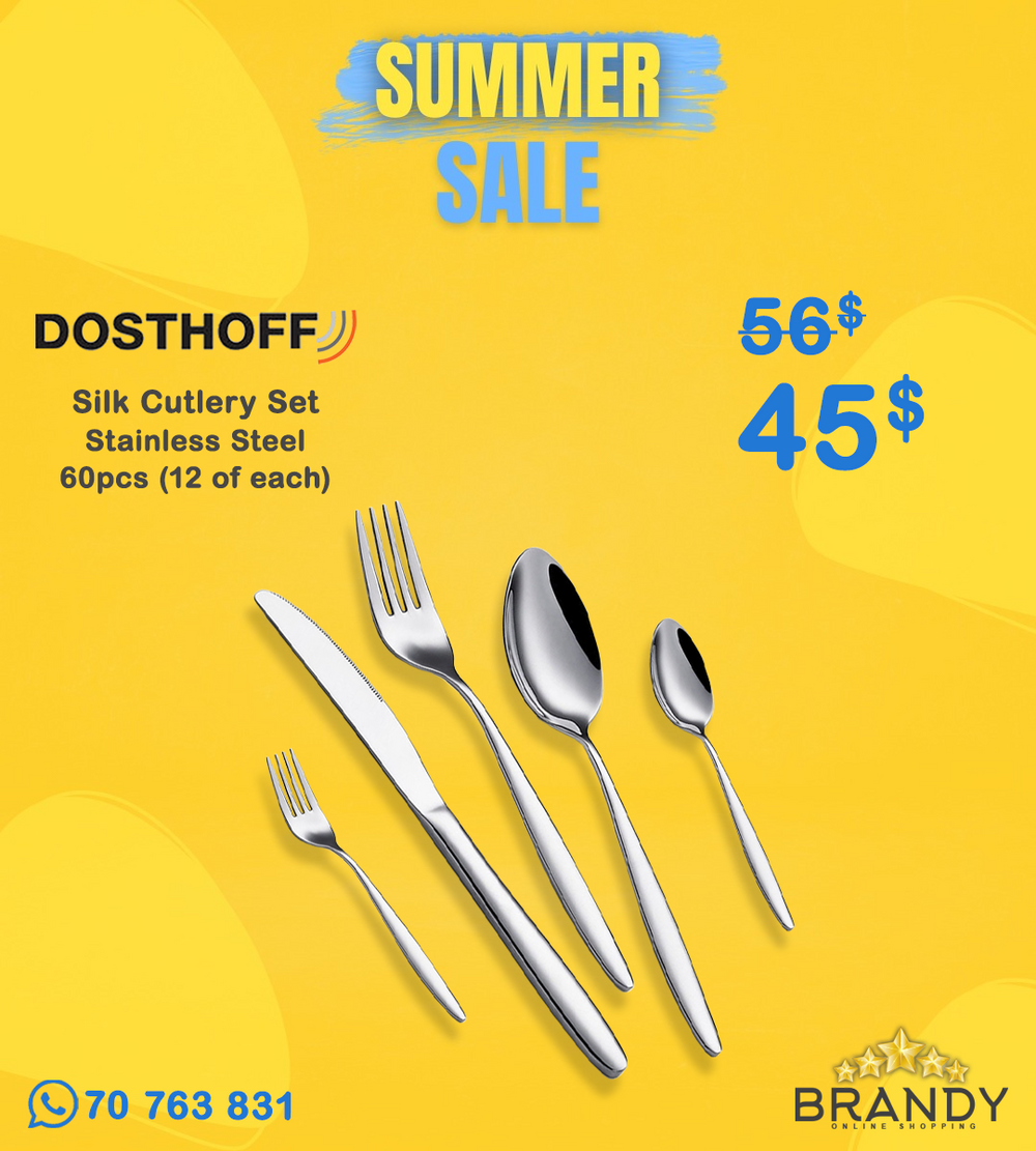 Dosthoff Silk 60-Piece Stainless Steel Cutlery Set (2×30, Gift Box)