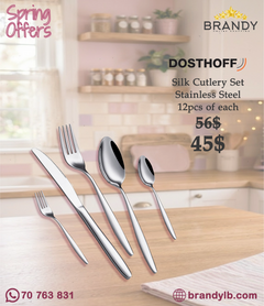 Dosthoff Silk 60-Piece Stainless Steel Cutlery Set (2×30, Gift Box)