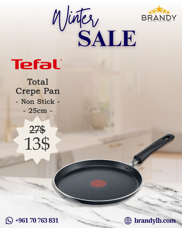 Total Crepe Pan 25cm Non-Stick Titanium Coating